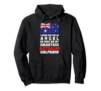 Funny Smartass Australian Girlfriend Australia Flag Felpa con Cappuccio