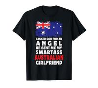 Funny Smartass Australian Girlfriend Australia Flag Maglietta