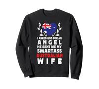 Funny Smartass Australian Wife Australia Flag Spouses Felpa