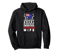 Funny Smartass Australian Wife Australia Flag Spouses Felpa con Cappuccio