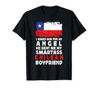 Funny Smartass Chilean Boyfriend Chile Flag Maglietta
