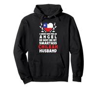 Funny Smartass Chilean Husband Chile Flag Spouses Felpa con Cappuccio