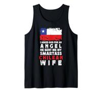 Funny Smartass Chilean Wife Chile Flag Spouses Canotta