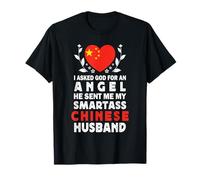 Funny Smartass Chinese Husband China Flag Spouses Maglietta