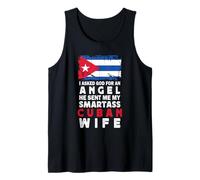 Funny Smartass Cuban Wife Cuba Flag Spouses Canotta