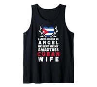 Funny Smartass Cuban Wife Cuba Flag Spouses Canotta
