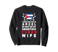 Funny Smartass Cuban Wife Cuba Flag Spouses Felpa