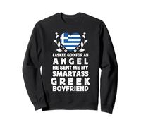 Funny Smartass Greek Boyfriend Greece Flag Felpa