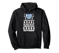 Funny Smartass Greek Boyfriend Greece Flag Felpa con Cappuccio