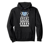 Funny Smartass Greek Husband Greece Flag Spouses Felpa con Cappuccio