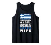 Funny Smartass Greek Wife Greece Flag Spouses Canotta