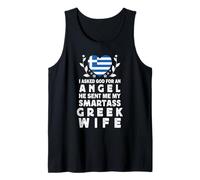 Funny Smartass Greek Wife Greece Flag Spouses Canotta