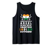 Funny Smartass Indian Boyfriend India Flag Canotta