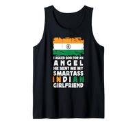 Funny Smartass Indian Girlfriend India Flag Canotta