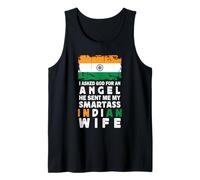 Funny Smartass Indian Wife India Flag Spouses Canotta