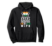 Funny Smartass Indian Wife India Flag Spouses Felpa con Cappuccio