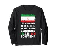 Funny Smartass Iranian Boyfriend Iran Flag Maglia a Manica