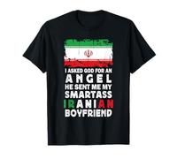 Funny Smartass Iranian Boyfriend Iran Flag Maglietta