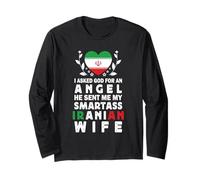 Funny Smartass Iranian Wife Iran Flag Spouses Maglia a Manica