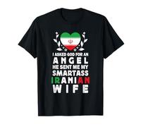 Funny Smartass Iranian Wife Iran Flag Spouses Maglietta
