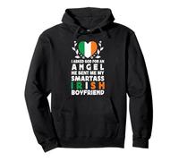 Funny Smartass Irish Boyfriend Ireland Flag Felpa con Cappuccio