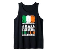 Funny Smartass Irish Girlfriend Ireland Flag Canotta