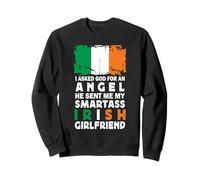 Funny Smartass Irish Girlfriend Ireland Flag Felpa