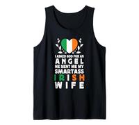 Funny Smartass Irish Wife Ireland Flag Spouses Canotta