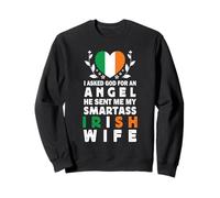 Funny Smartass Irish Wife Ireland Flag Spouses Felpa