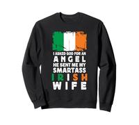 Funny Smartass Irish Wife Ireland Flag Spouses Felpa