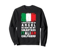 Funny Smartass Italian Girlfriend Italy Flag Felpa