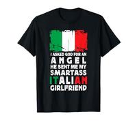 Funny Smartass Italian Girlfriend Italy Flag Maglietta