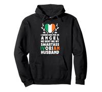 Funny Smartass Ivorian Husband Ivory Coast Flag Spouses Felpa con Cappuccio
