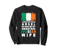 Funny Smartass Ivorian Wife Ivory Coast Flag Spouses Felpa