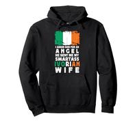 Funny Smartass Ivorian Wife Ivory Coast Flag Spouses Felpa con Cappuccio