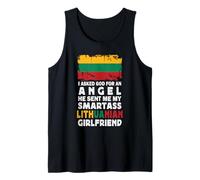 Funny Smartass Lithuanian Girlfriend Lithuania Flag Canotta