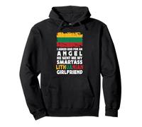 Funny Smartass Lithuanian Girlfriend Lithuania Flag Felpa con Cappuccio