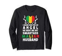Funny Smartass Malian Husband Mali Flag Spouses Maglia a Manica