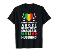 Funny Smartass Malian Husband Mali Flag Spouses Maglietta