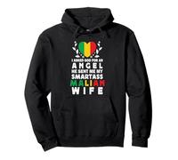 Funny Smartass Malian Wife Mali Flag Spouses Felpa con Cappuccio