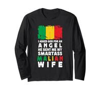 Funny Smartass Malian Wife Mali Flag Spouses Maglia a Manica