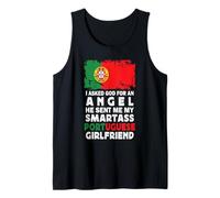 Funny Smartass Portuguese Girlfriend Portugal Flag Canotta