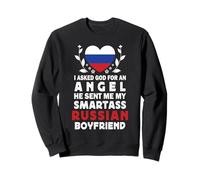 Funny Smartass Russian Boyfriend Russia Flag Felpa