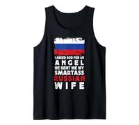 Funny Smartass Russian Wife Russia Flag Spouses Canotta