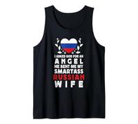 Funny Smartass Russian Wife Russia Flag Spouses Canotta