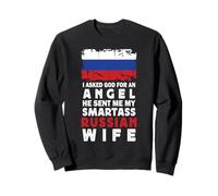Funny Smartass Russian Wife Russia Flag Spouses Felpa