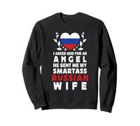 Funny Smartass Russian Wife Russia Flag Spouses Felpa