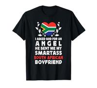 Funny Smartass South African Boyfriend South Africa Flag Maglietta