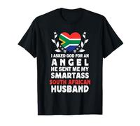 Funny Smartass South African Husband South Africa Flag Maglietta