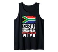 Funny Smartass South African Wife South Africa Flag Spouses Canotta